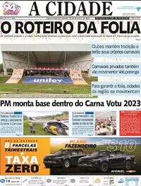 Capa do jornal Jornal A Cidade de Votuporanga 18/02/2023