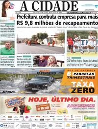 Capa do jornal Jornal A Cidade de Votuporanga 18/03/2023