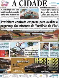 Capa do jornal Jornal A Cidade de Votuporanga 18/11/2023