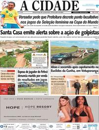 Capa do jornal Jornal A Cidade de Votuporanga 19/07/2023