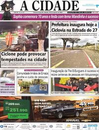 Capa do jornal Jornal A Cidade de Votuporanga 19/08/2023