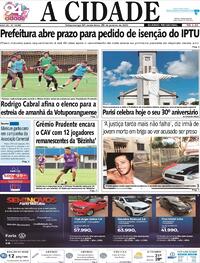 Capa do jornal Jornal A Cidade de Votuporanga 20/01/2023