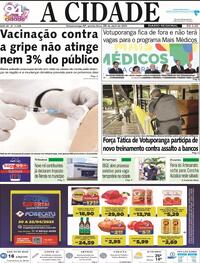 Capa do jornal Jornal A Cidade de Votuporanga 20/04/2023
