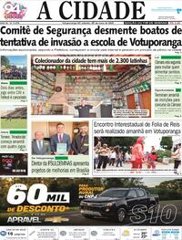 Capa do jornal Jornal A Cidade de Votuporanga 20/05/2023