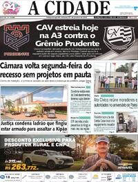 Capa do jornal Jornal A Cidade de Votuporanga 21/01/2023