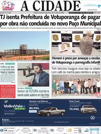Capa do jornal Jornal A Cidade de Votuporanga 21/04/2023