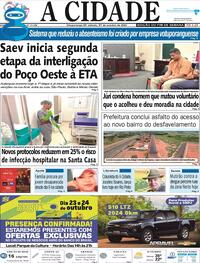 Capa do jornal Jornal A Cidade de Votuporanga 21/10/2023
