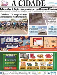 Capa do jornal Jornal A Cidade de Votuporanga 22/08/2023