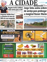 Capa do jornal Jornal A Cidade de Votuporanga 22/11/2023