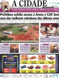 Capa do jornal Jornal A Cidade de Votuporanga 22/12/2023