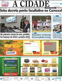 Capa do jornal Jornal A Cidade de Votuporanga 24/01/2023