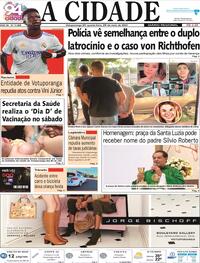 Capa do jornal Jornal A Cidade de Votuporanga 24/05/2023