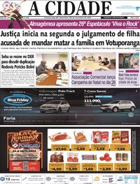 Capa do jornal Jornal A Cidade de Votuporanga 24/11/2023