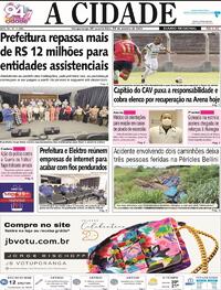 Capa do jornal Jornal A Cidade de Votuporanga 25/01/2023