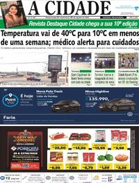 Capa do jornal Jornal A Cidade de Votuporanga 25/08/2023