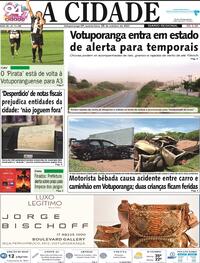 Capa do jornal Jornal A Cidade de Votuporanga 25/10/2023