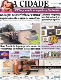 Capa do jornal Jornal A Cidade de Votuporanga 26/04/2023