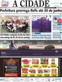 Capa do jornal Jornal A Cidade de Votuporanga 26/05/2023