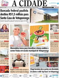 Capa do jornal Jornal A Cidade de Votuporanga 26/10/2023