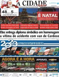 Capa do jornal Jornal A Cidade de Votuporanga 26/12/2023