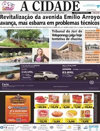 Capa do jornal Jornal A Cidade de Votuporanga 27/01/2023