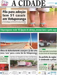 Capa do jornal Jornal A Cidade de Votuporanga 27/07/2023