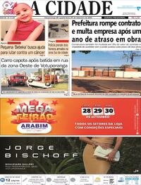 Capa do jornal Jornal A Cidade de Votuporanga 27/09/2023