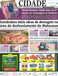 Capa do jornal Jornal A Cidade de Votuporanga 28/03/2023