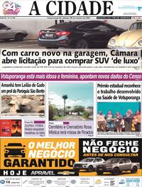 Capa do jornal Jornal A Cidade de Votuporanga 28/10/2023