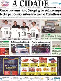Capa do jornal Jornal A Cidade de Votuporanga 28/12/2023