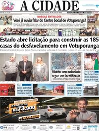 Capa do jornal Jornal A Cidade de Votuporanga 29/07/2023