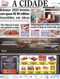 Capa do jornal Jornal A Cidade de Votuporanga 29/12/2023