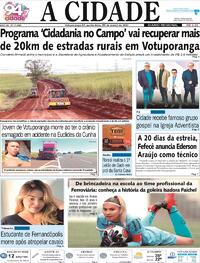 Capa do jornal Jornal A Cidade de Votuporanga 30/03/2023