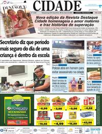 Capa do jornal Jornal A Cidade de Votuporanga 30/05/2023