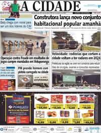 Capa do jornal Jornal A Cidade de Votuporanga 30/11/2023