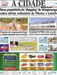Capa do jornal Jornal A Cidade de Votuporanga 31/01/2023