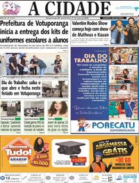 Capa do jornal Jornal A Cidade de Votuporanga 01/05/2024