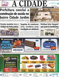 Capa do jornal Jornal A Cidade de Votuporanga 02/07/2024