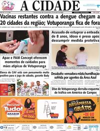 Capa do jornal Jornal A Cidade de Votuporanga 03/04/2024