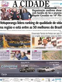 Capa do jornal Jornal A Cidade de Votuporanga 05/07/2024
