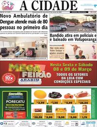 Capa do jornal Jornal A Cidade de Votuporanga 05/03/2024