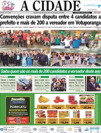 Capa do jornal Jornal A Cidade de Votuporanga 06/08/2024