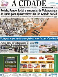 Capa do jornal Jornal A Cidade de Votuporanga 07/05/2024