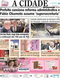 Capa do jornal Jornal A Cidade de Votuporanga 08/05/2024