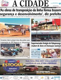 Capa do jornal Jornal A Cidade de Votuporanga 08/06/2024