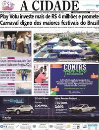 Capa do jornal Jornal A Cidade de Votuporanga 09/02/2024