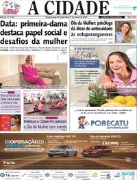 Capa do jornal Jornal A Cidade de Votuporanga 08/03/2024