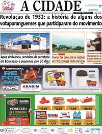 Capa do jornal Jornal A Cidade de Votuporanga 09/07/2024