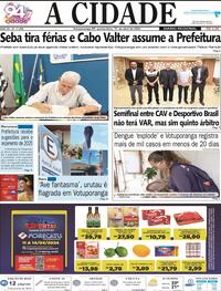 Capa do jornal Jornal A Cidade de Votuporanga 11/04/2024