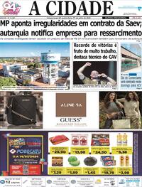 Capa do jornal Jornal A Cidade de Votuporanga 11/07/2024